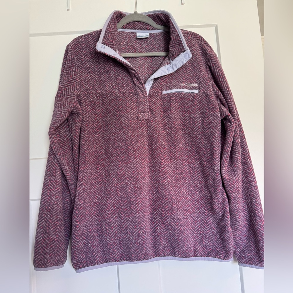 Columbia Women’s Burgundy Snap neck Sweater
